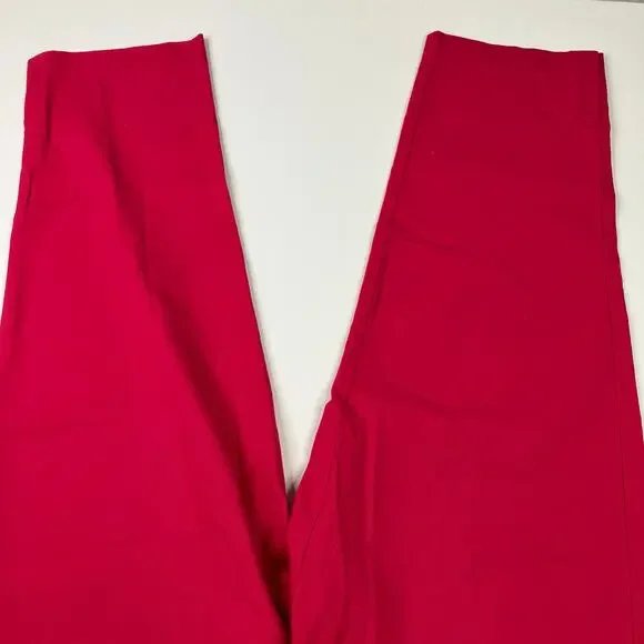 Talbots | Straight Bright Pink Chino Pants Cotton 2% Spandex Womens 12 - Picture 2 of 6